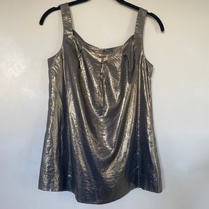J. Crew Gold Black Shimmery Tank Top size 0